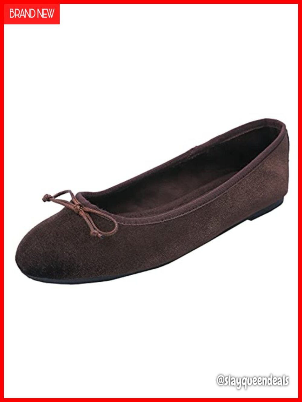 Memory Foam Cushioned Faux Suede Ballet Flats Round Toe Slip On Comfort